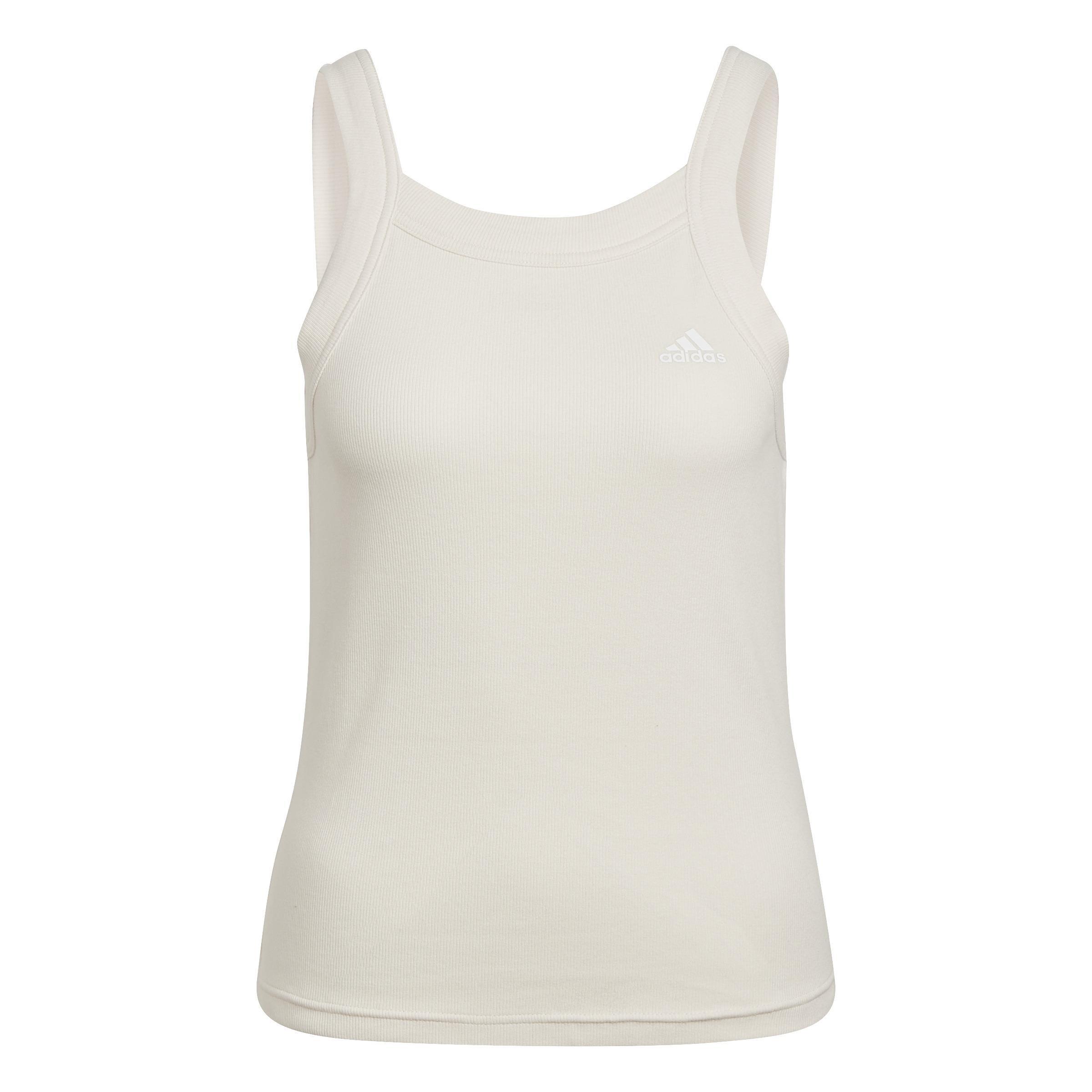 Essentials Yoga Rib Tank Top, White, A901_ONE, large image number 1