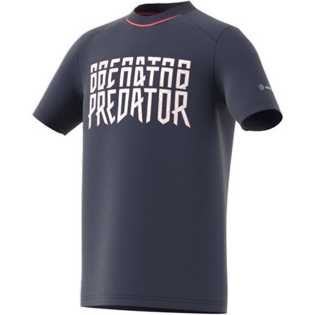 Kids Boys Predator T-Shirt, Navy, A901_ONE, large image number 0