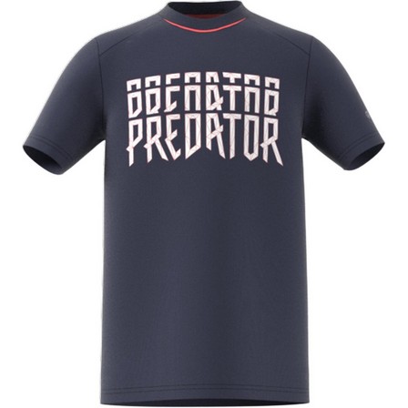Kids Boys Predator T-Shirt, Navy, A901_ONE, large image number 2