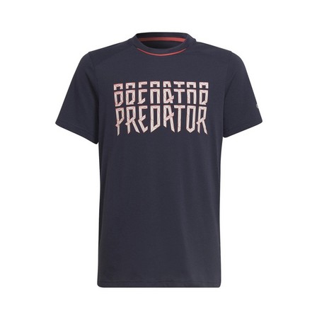 Kids Boys Predator T-Shirt, Navy, A901_ONE, large image number 3