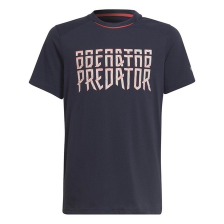 Kids Boys Predator T-Shirt, Navy, A901_ONE, large image number 4