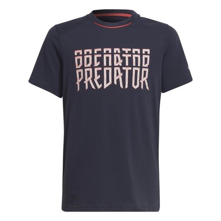 Kids Boys Predator T-Shirt, Navy, A901_ONE, large image number 6