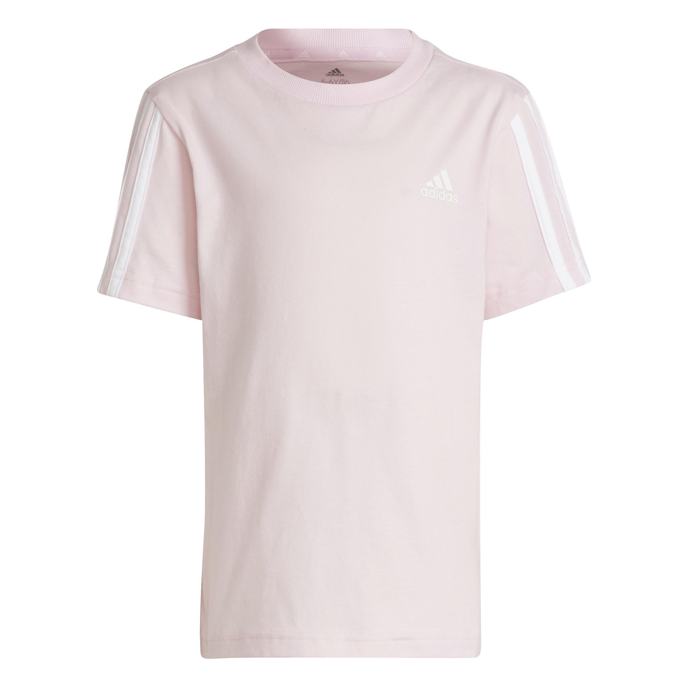 Unisex Kids Essentials 3-Stripes T-Shirt, Pink, , large image number 0
