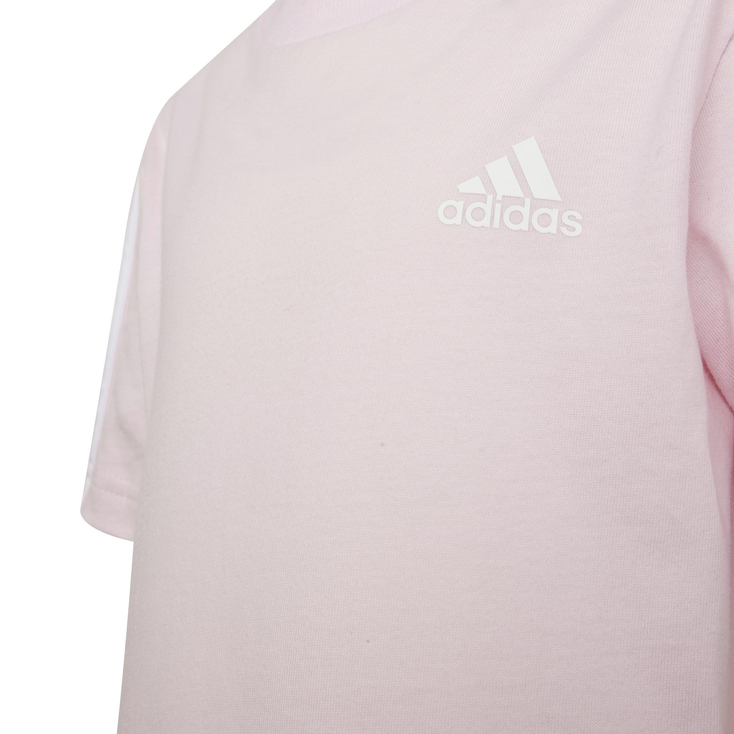 Unisex Kids Essentials 3-Stripes T-Shirt, Pink, , large image number 5