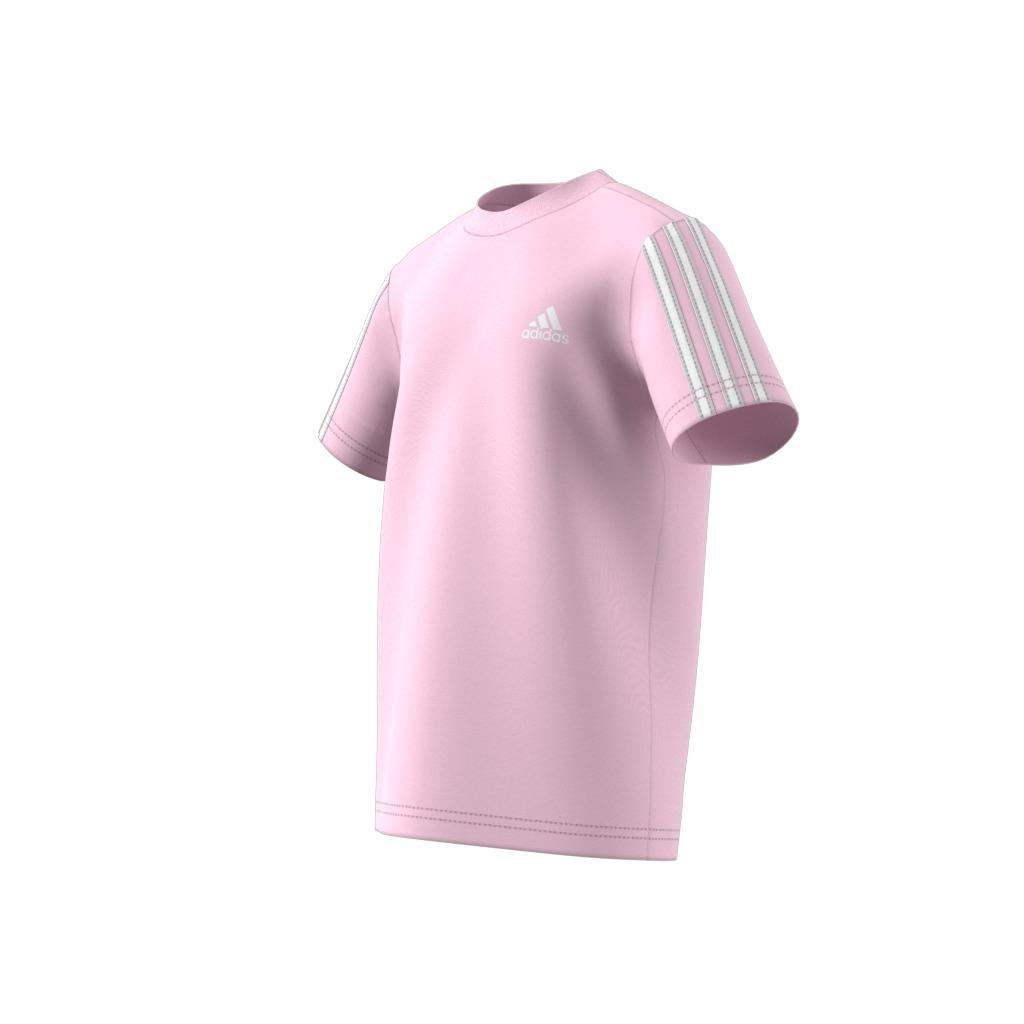 Unisex Kids Essentials 3-Stripes T-Shirt, Pink, , large image number 7