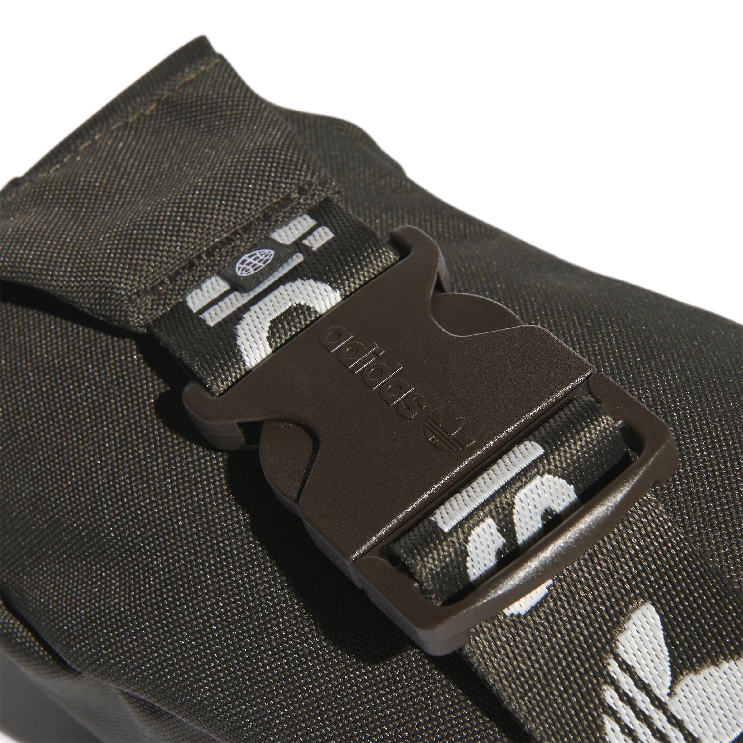 Unisex Adicolor Branded Webbing Waist Bag, Green, , large image number 4