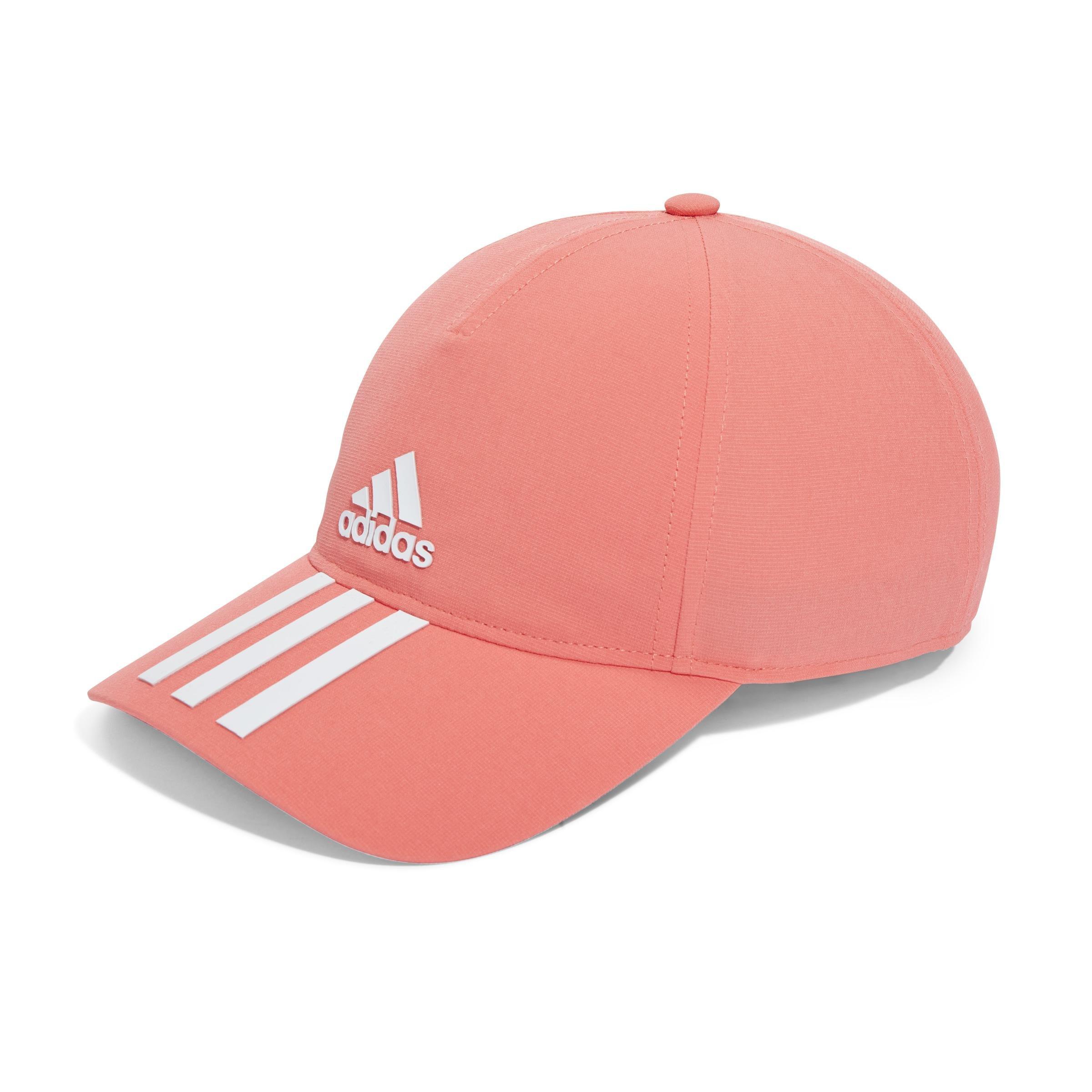 Unisex Aeroready 3-Stripes Baseball Cap, Pink, A901_ONE, medium