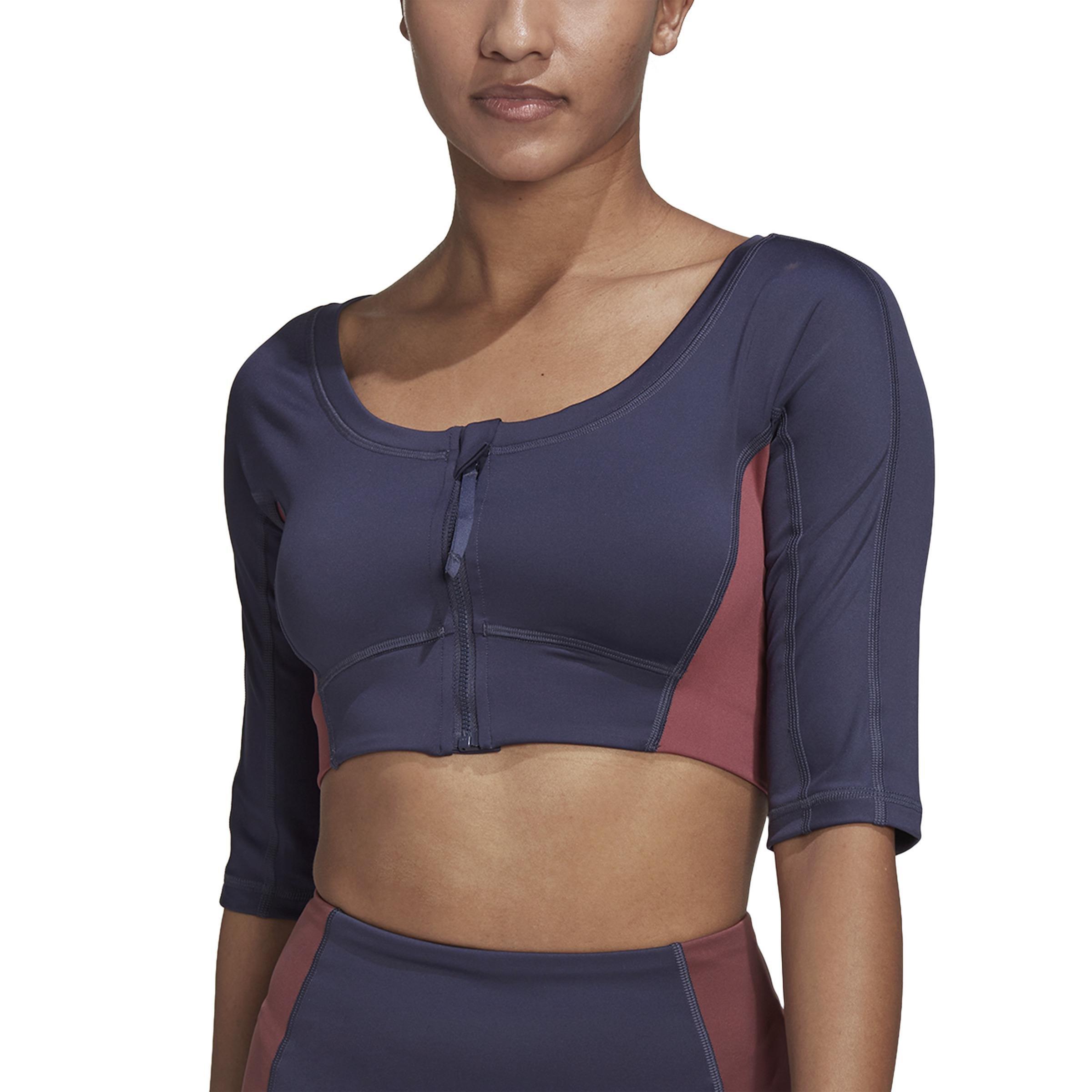 Women Yoga Top, Blue, A901_ONE, large image number 3