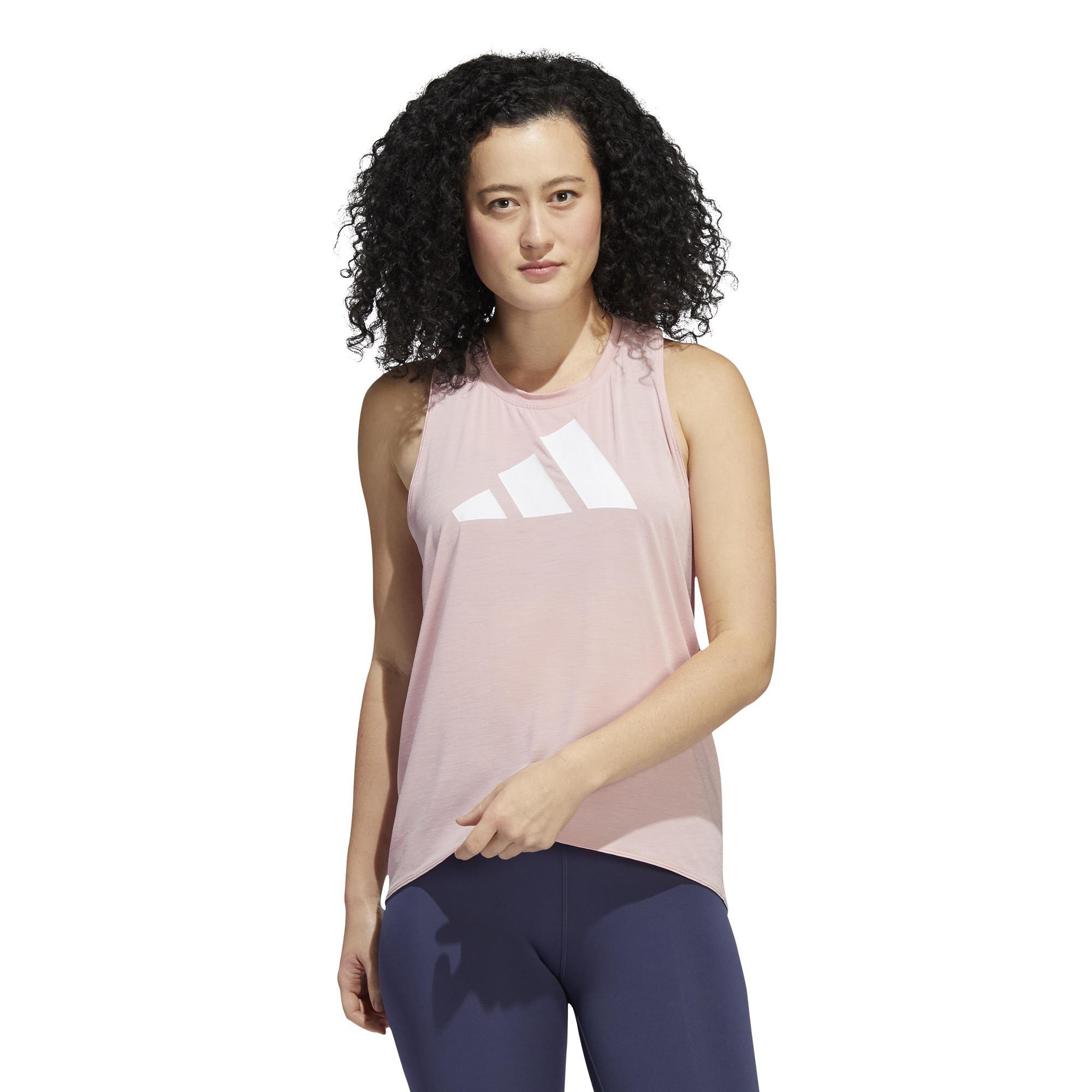 3-Stripes Logo Tank Top, Pink, , large image number 0