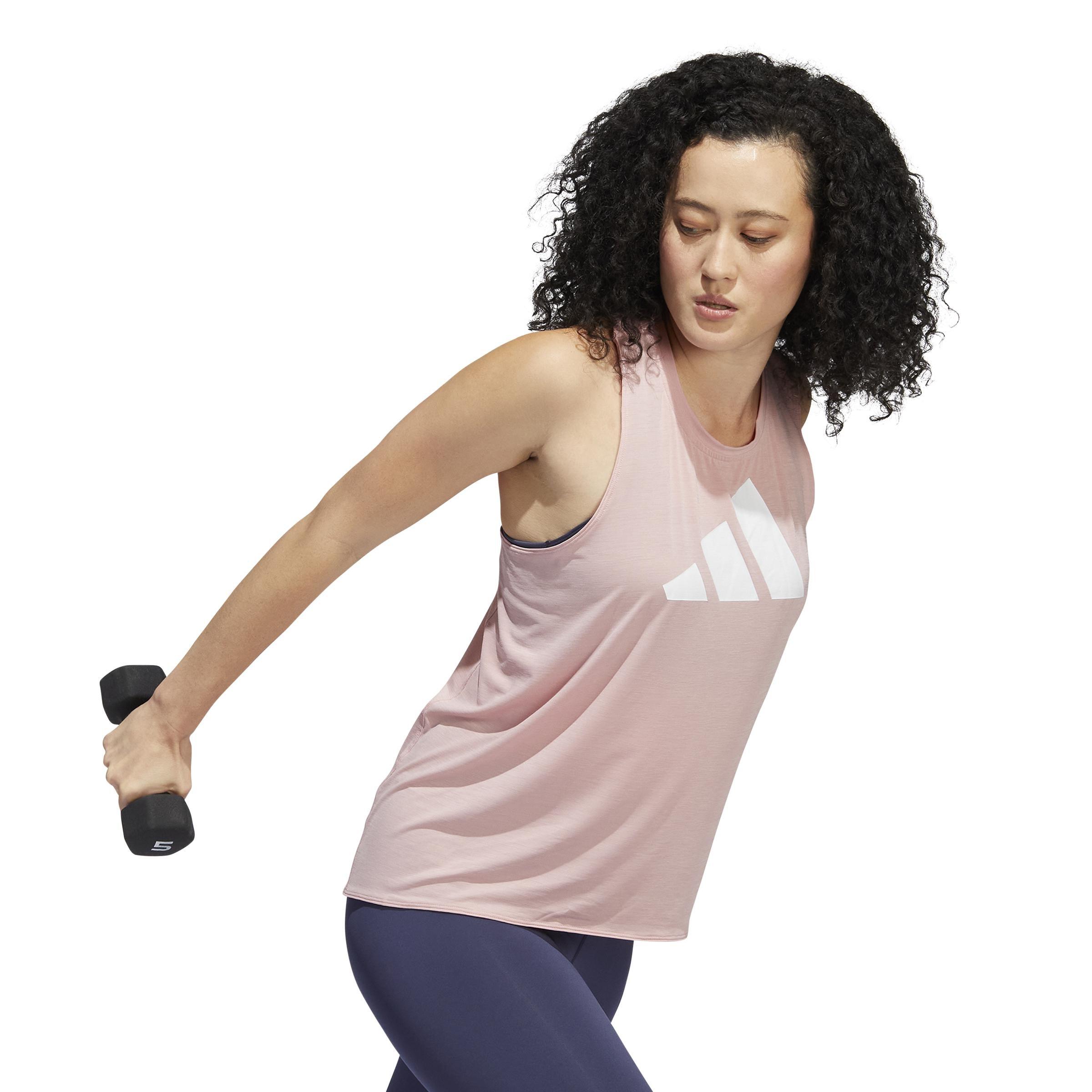 3-Stripes Logo Tank Top, Pink, , large image number 5