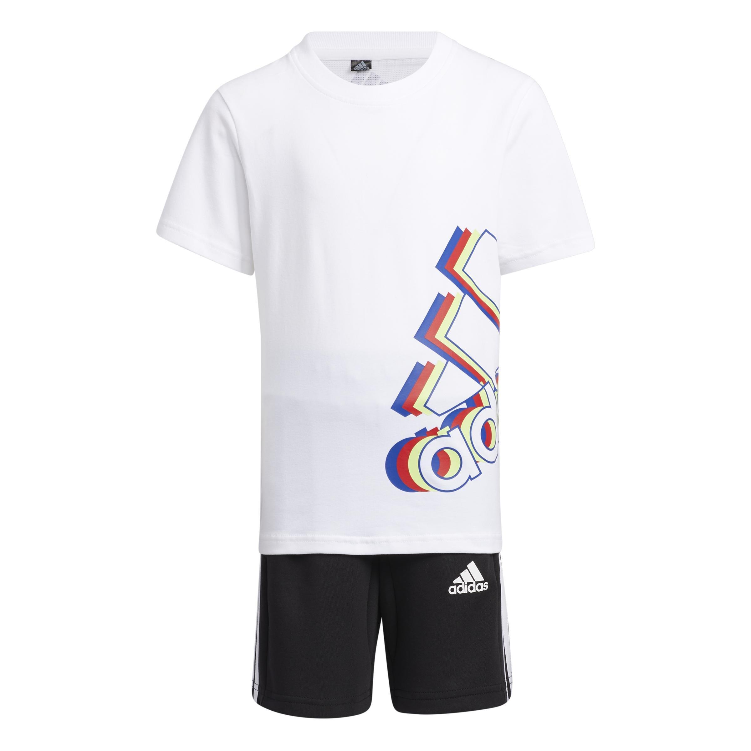 Unisex Kids Logo Tee Set, White, , large image number 0