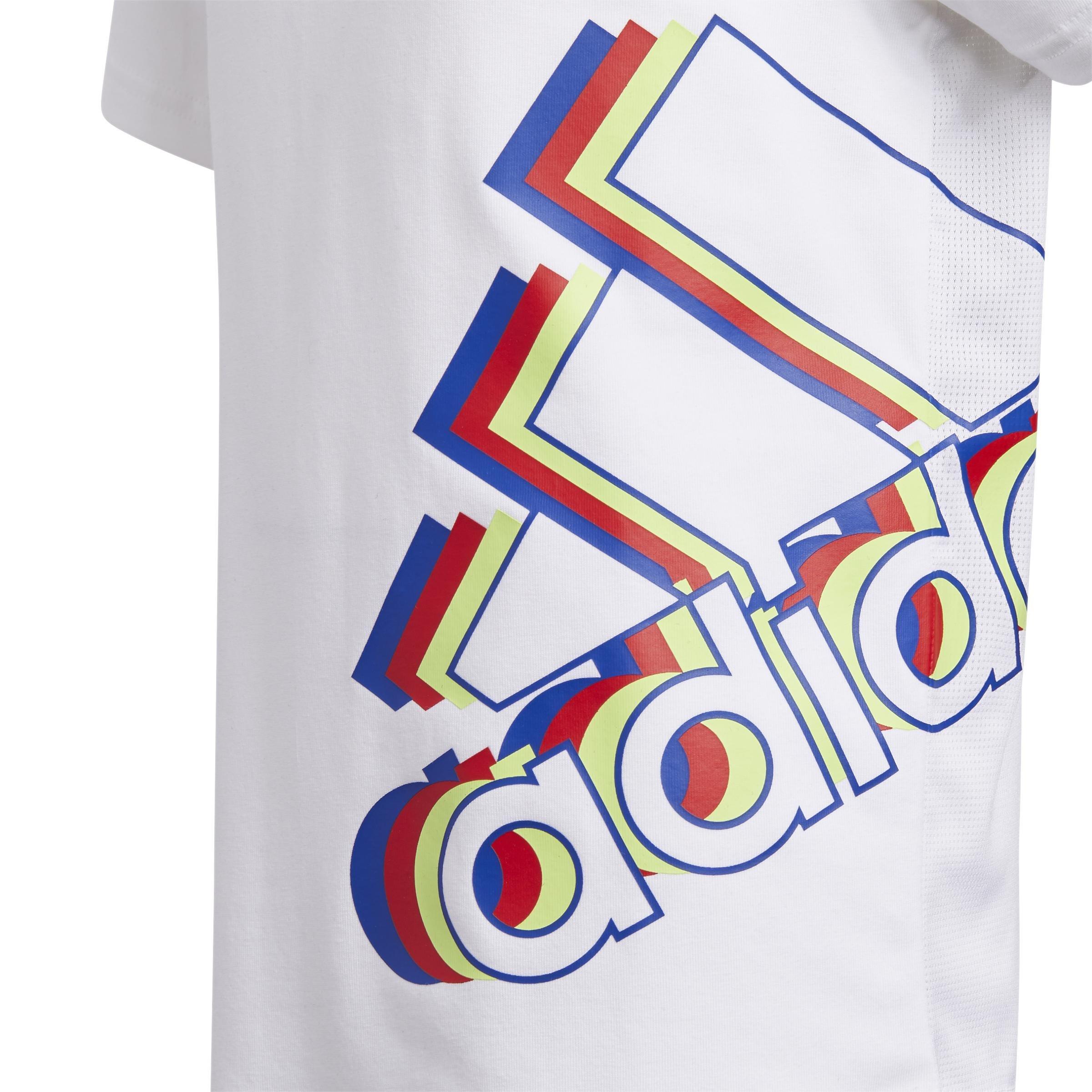 Unisex Kids Logo Tee Set, White, , large image number 3