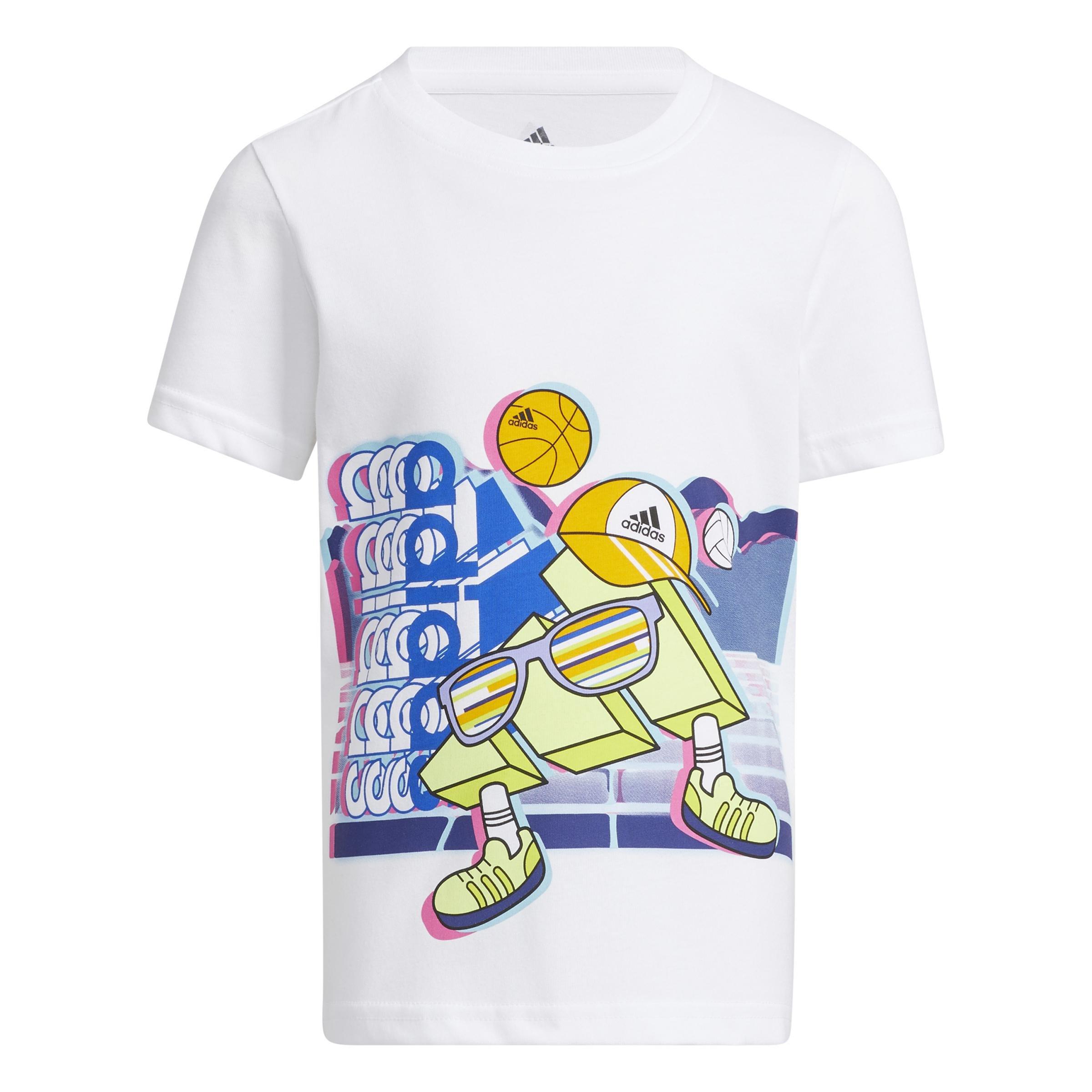 Kids Cotton Graphic T-Shirt, White, A901_ONE, large image number 0