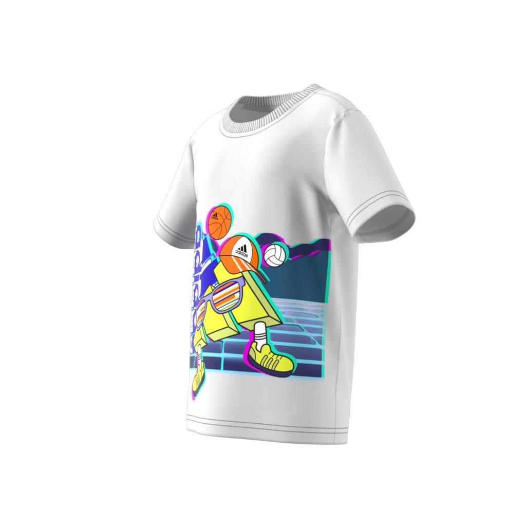 Kids Cotton Graphic T-Shirt, White, A901_ONE, large image number 12