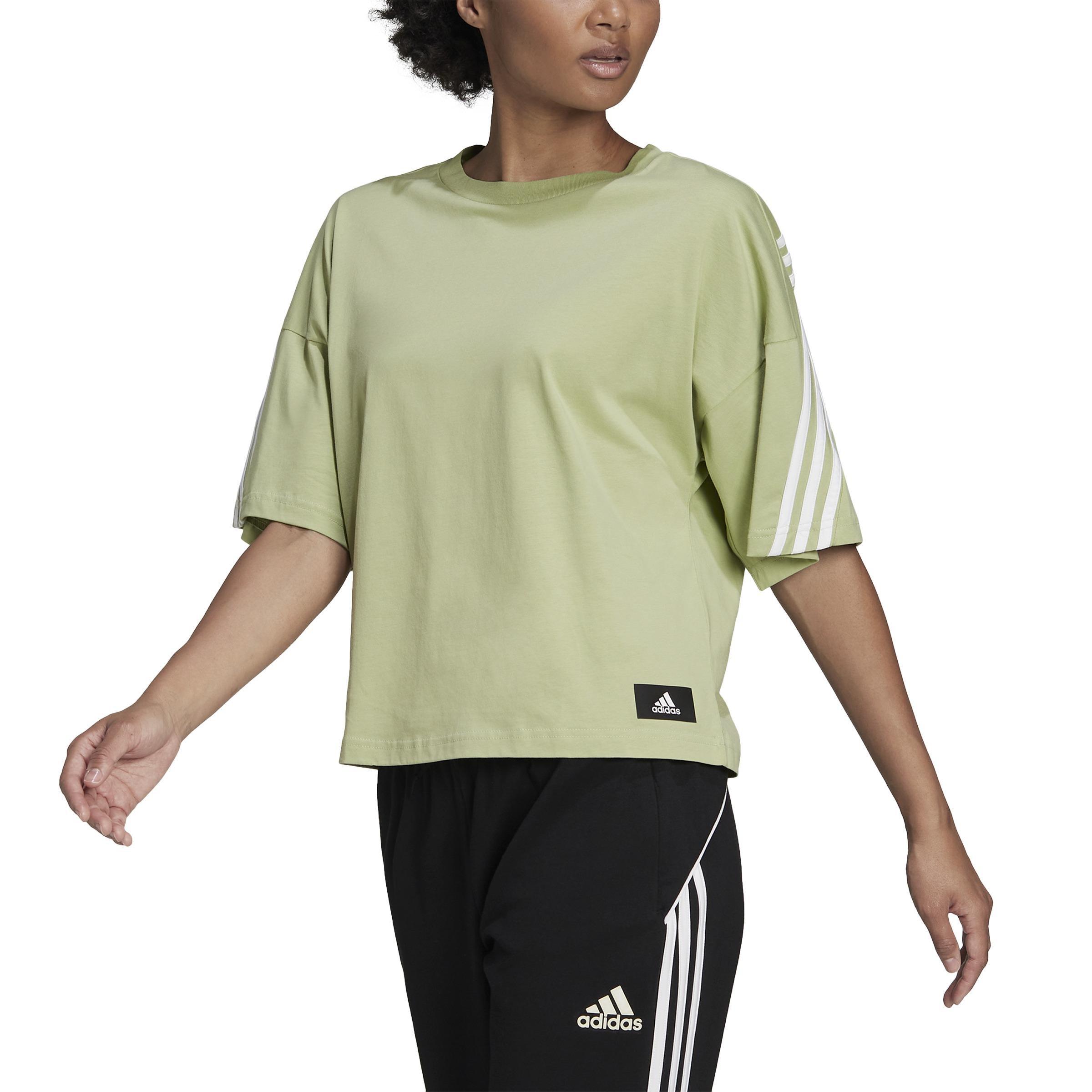 adidas Sportswear Future Icons 3-Stripes T-Shirt, Green, A901_ONE, large image number 1