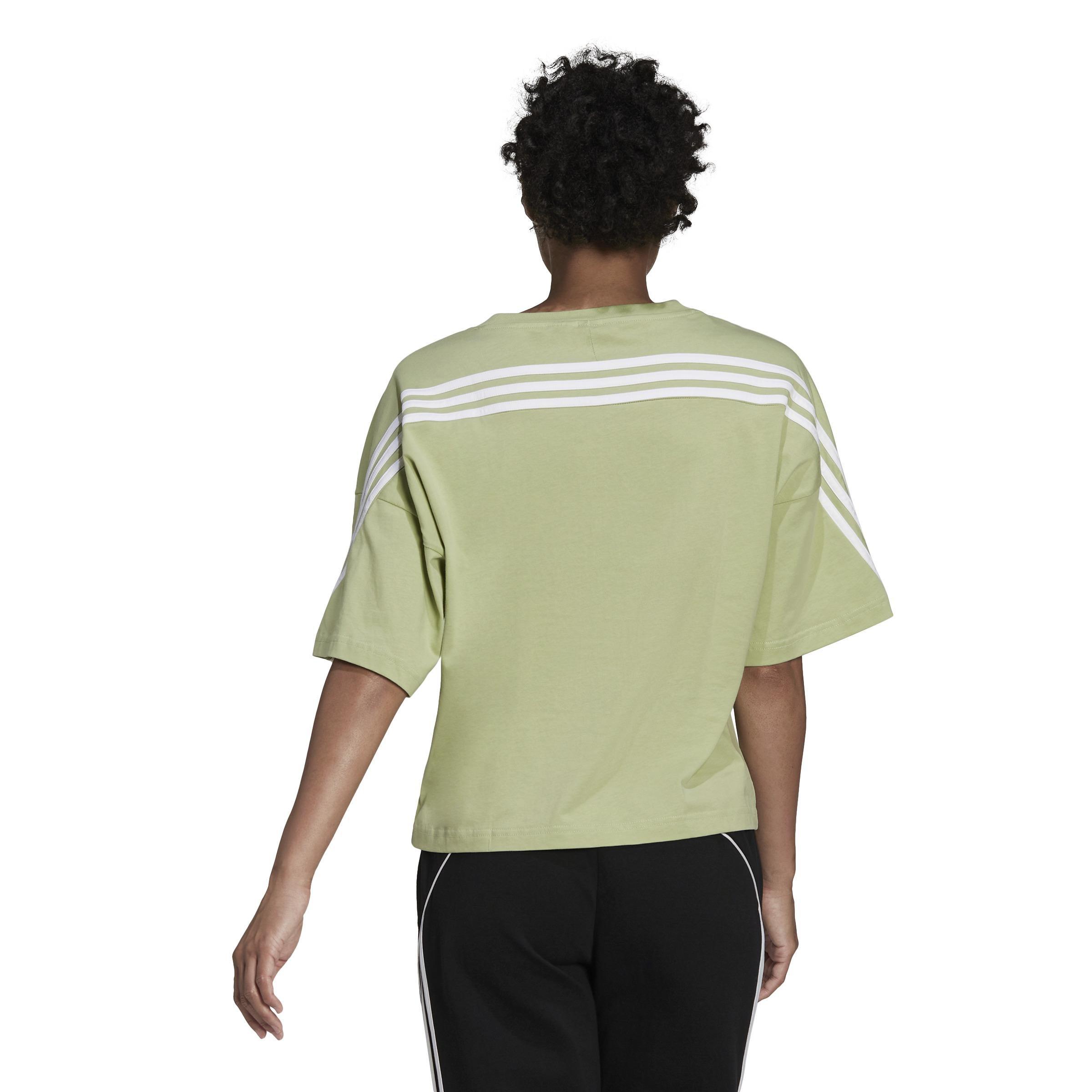 adidas Sportswear Future Icons 3-Stripes T-Shirt, Green, A901_ONE, large image number 3