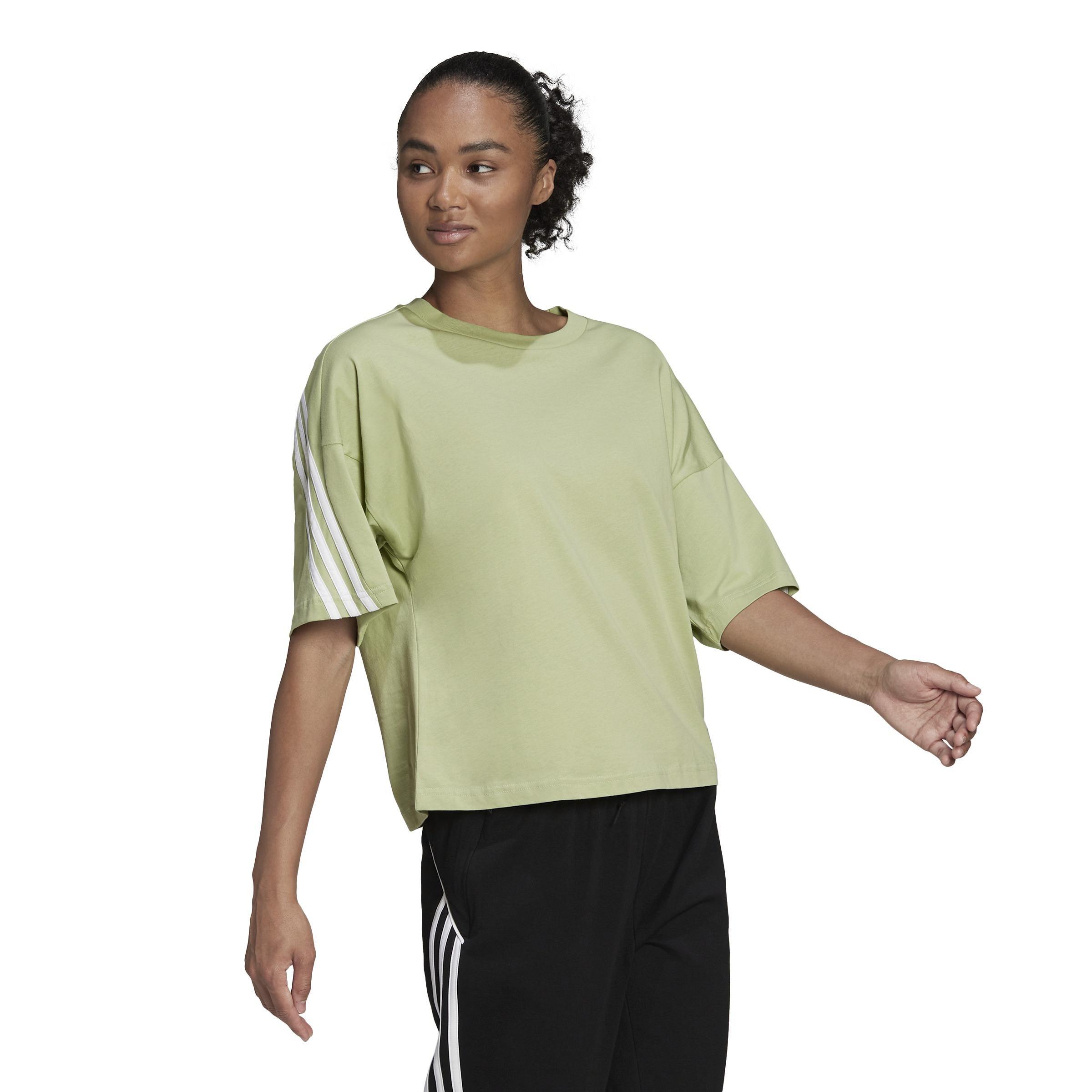 adidas Sportswear Future Icons 3-Stripes T-Shirt, Green, A901_ONE, large image number 6