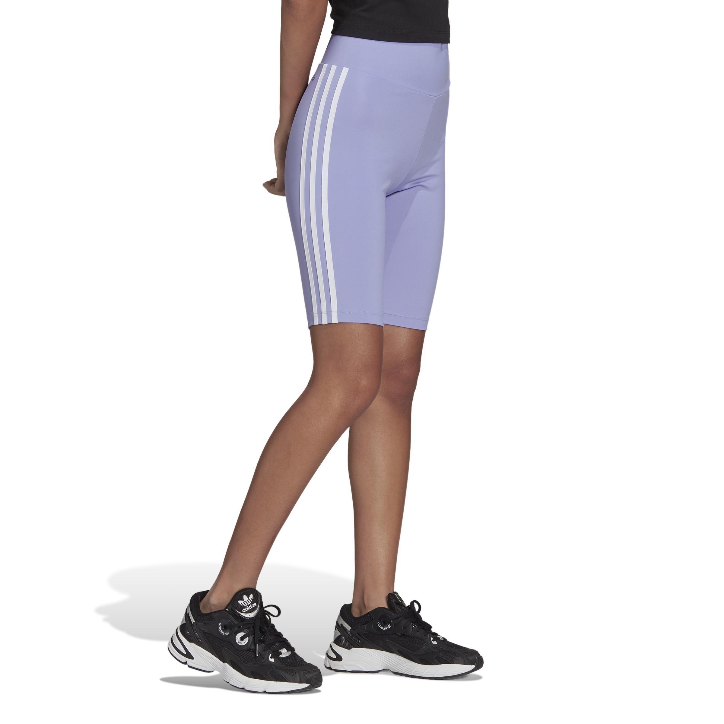 Adicolor Classics Primeblue High-Waisted Short Tights, Purple, , large image number 1