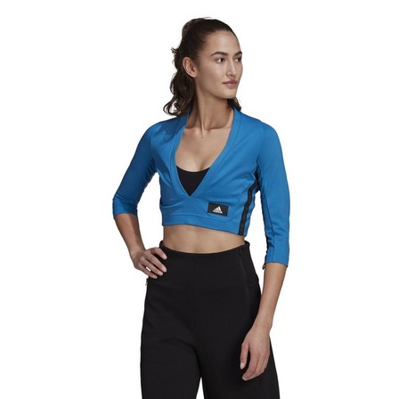 Women Sportswear Mission Victory Long-Sleeve Top, Blue, A901_ONE, large image number 0