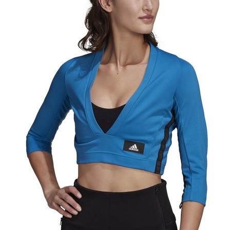 Women Sportswear Mission Victory Long-Sleeve Top, Blue, A901_ONE, large image number 3