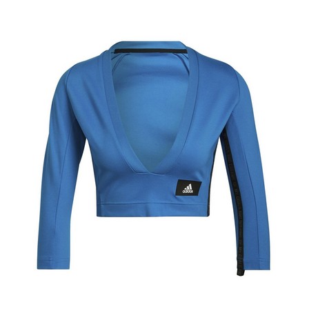 Women Sportswear Mission Victory Long-Sleeve Top, Blue, A901_ONE, large image number 4