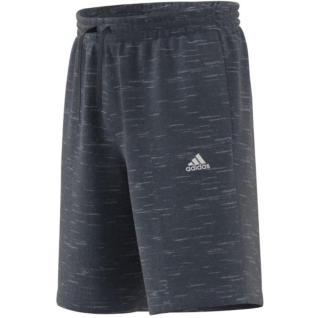Essentials French Terry M&eacute;lange Shorts, Blue, A901_ONE, large image number 2