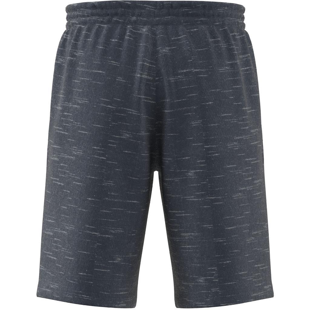Essentials French Terry M&eacute;lange Shorts, Blue, A901_ONE, large image number 3