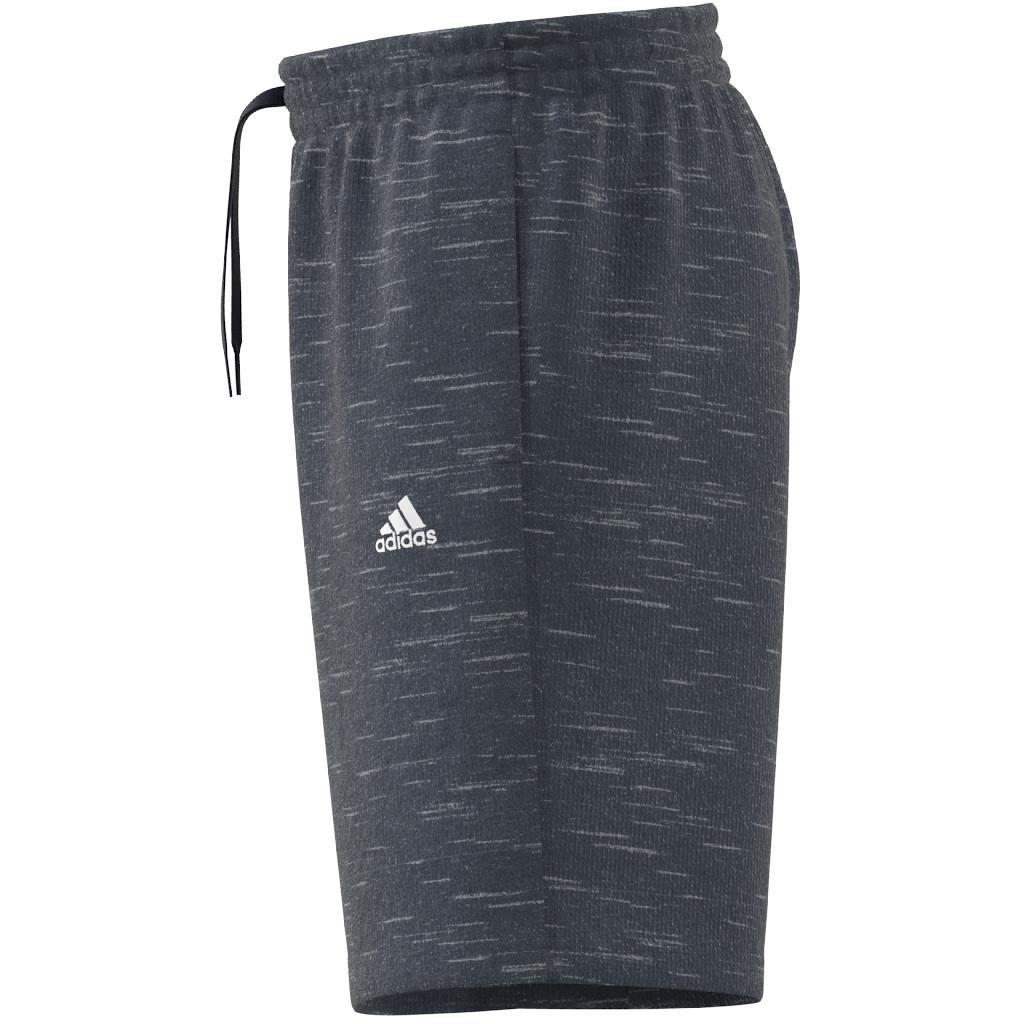 Essentials French Terry M&eacute;lange Shorts, Blue, A901_ONE, large image number 4