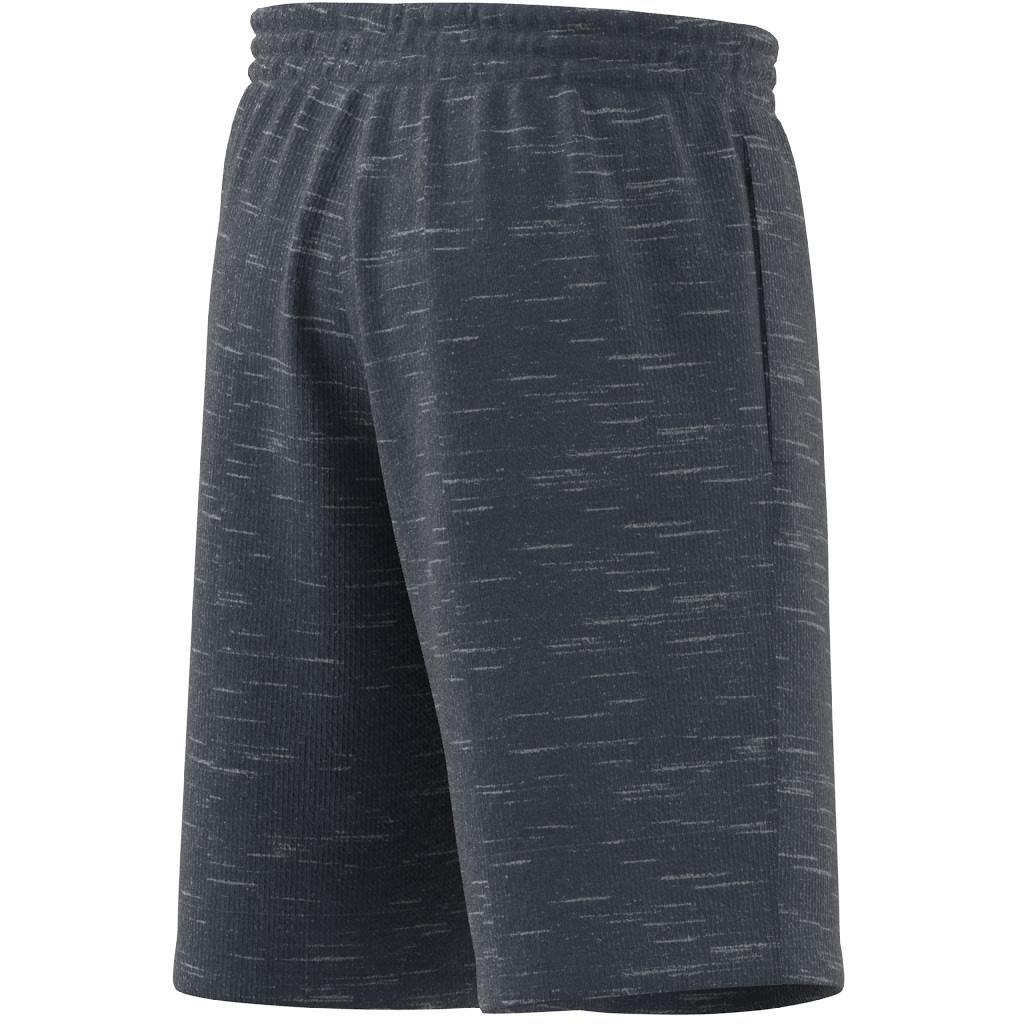 Male Essentials French Terry Melange Shorts, Blue, A901_ONE, large image number 5