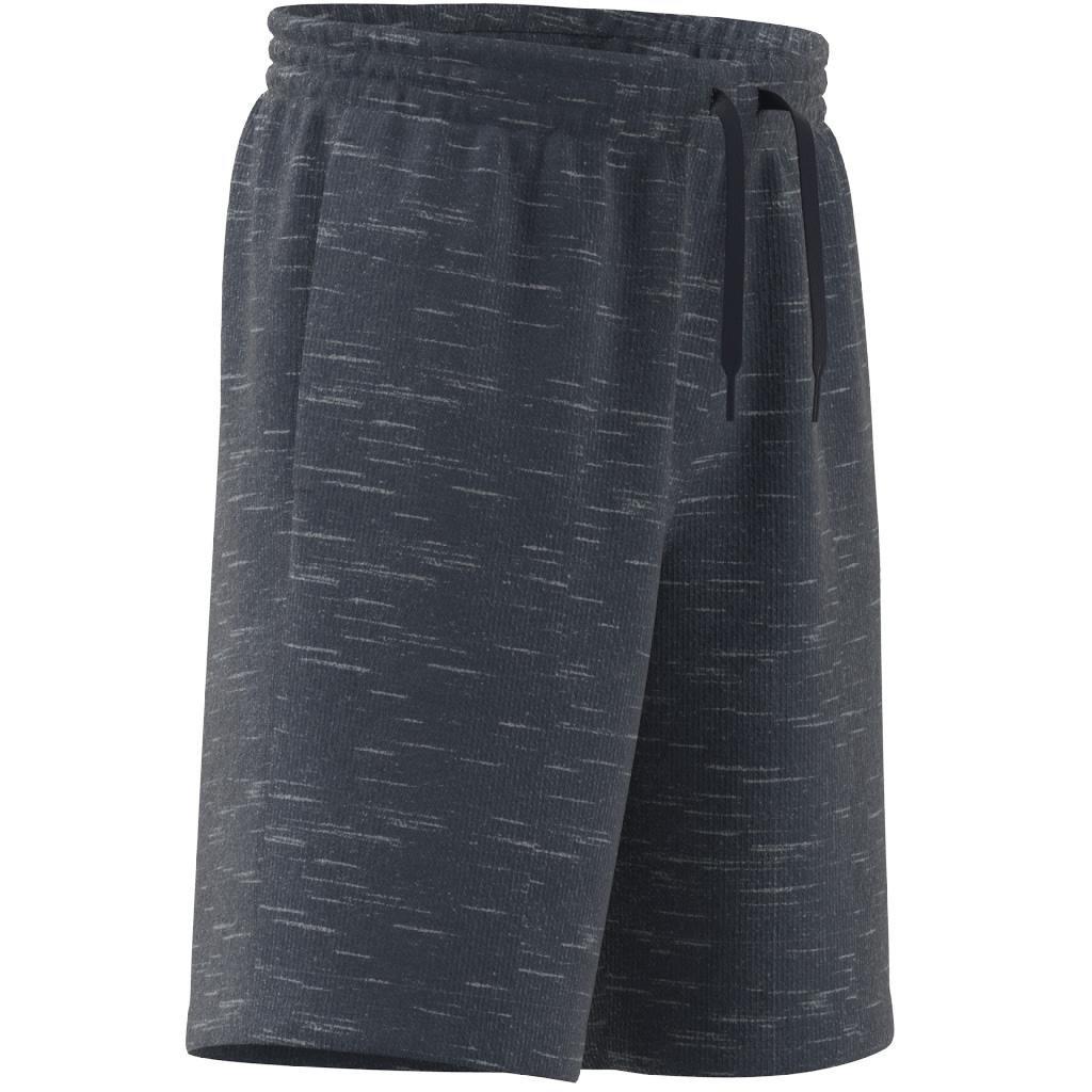 Essentials French Terry M&eacute;lange Shorts, Blue, A901_ONE, large image number 6