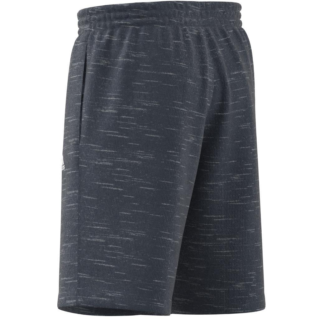 Male Essentials French Terry Melange Shorts, Blue, A901_ONE, large image number 8