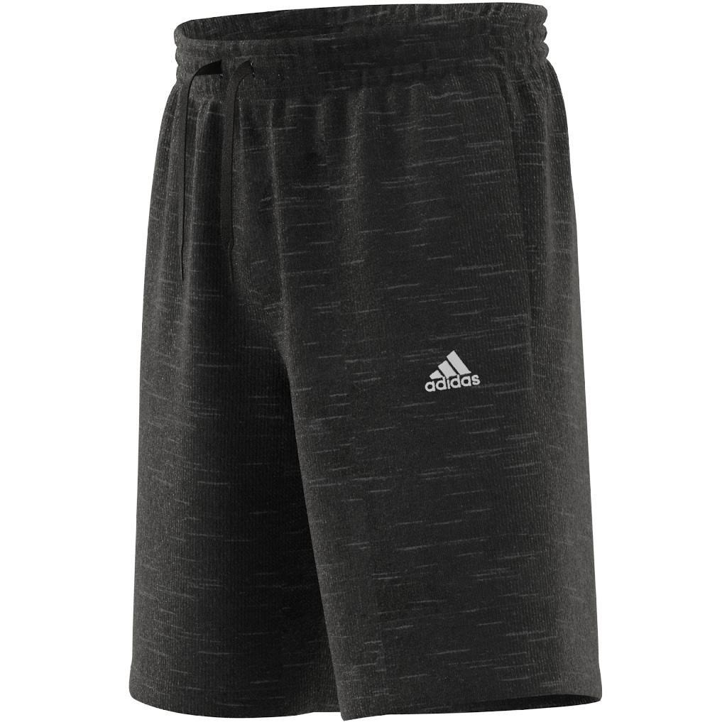 Essentials French Terry M&eacute;lange Shorts, Black, A901_ONE, large image number 7