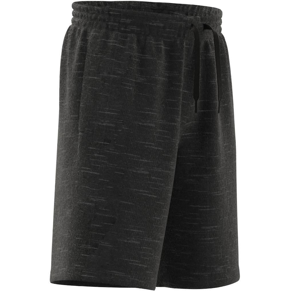 Essentials French Terry M&eacute;lange Shorts, Black, A901_ONE, large image number 10