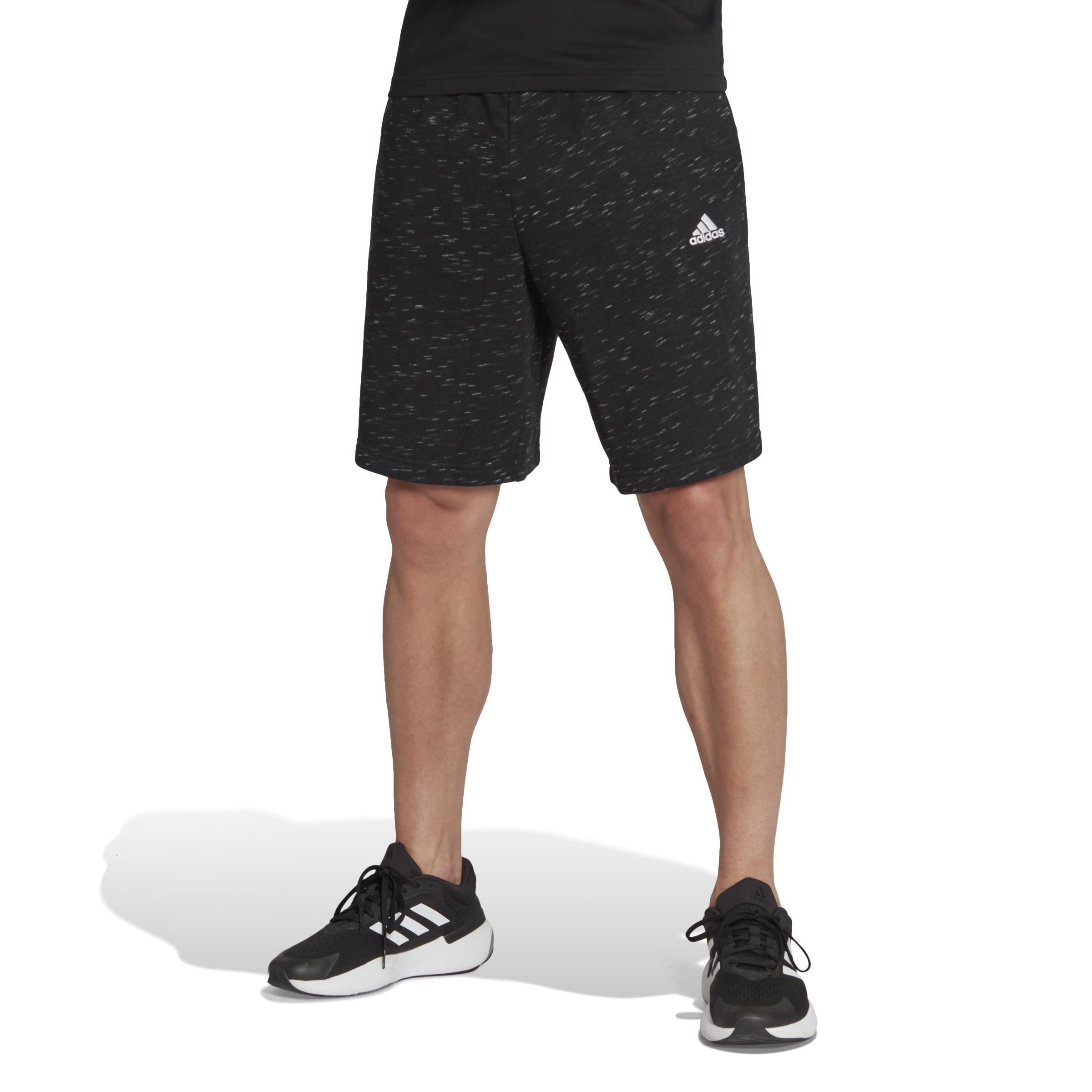 Essentials French Terry M&eacute;lange Shorts, Black, A901_ONE, large image number 13