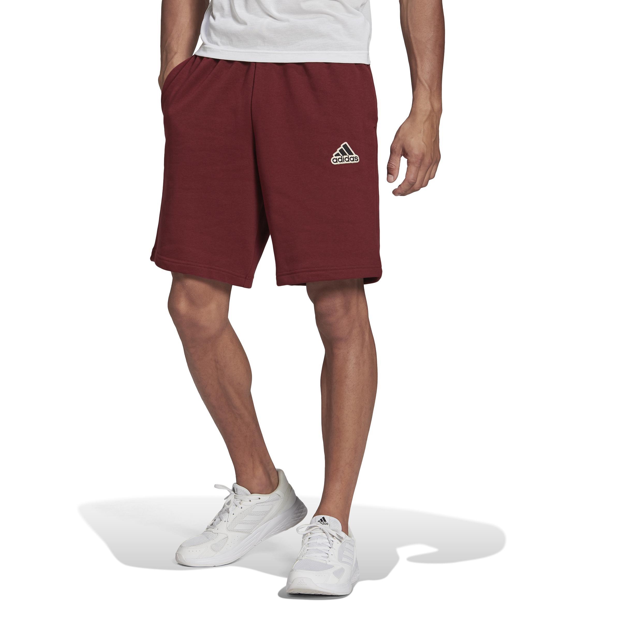 Essentials Feelcomfy French Terry Shorts, Red, A901_ONE, large image number 0