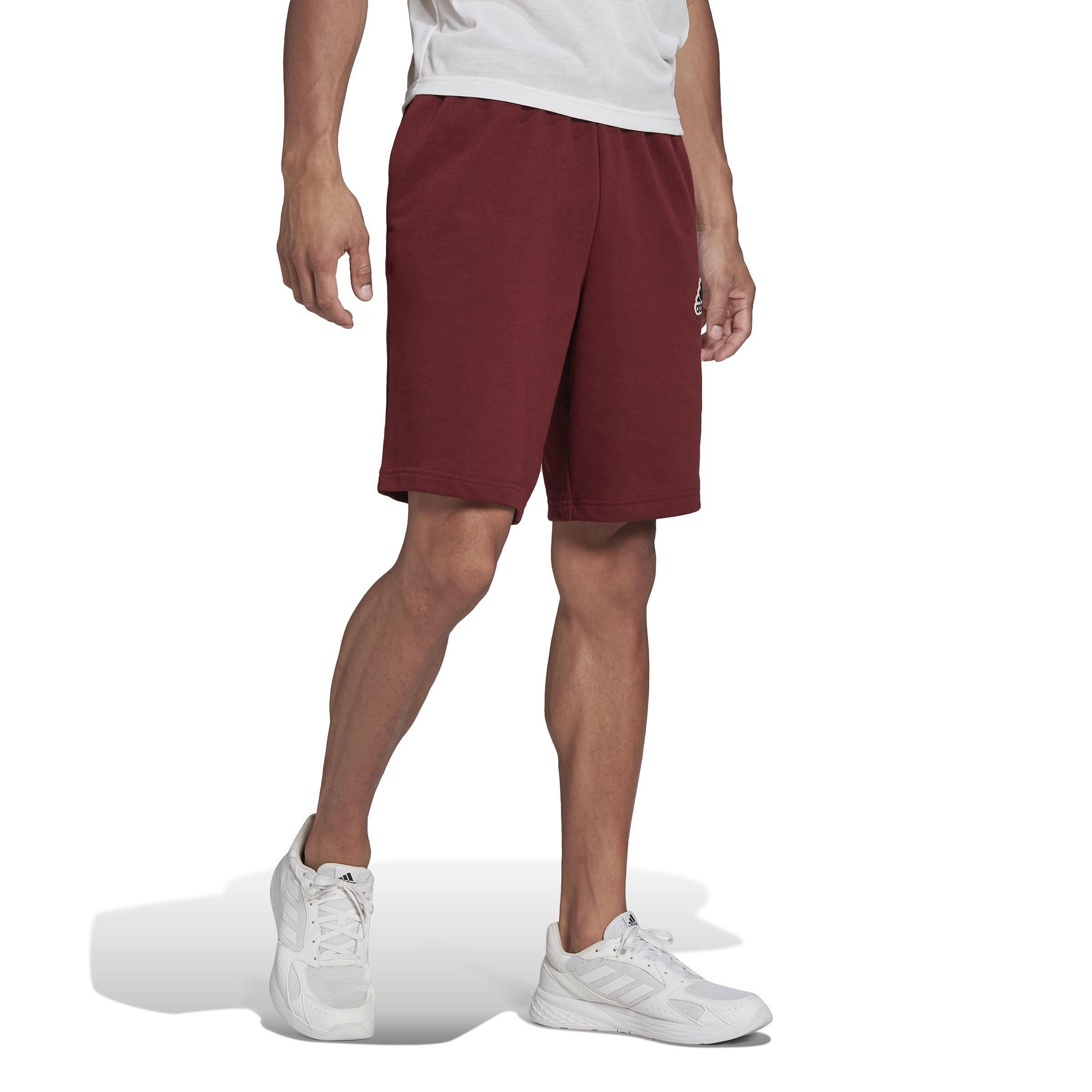 Men Essentials Feelcomfy French Terry Shorts, Red, A901_ONE, large image number 25