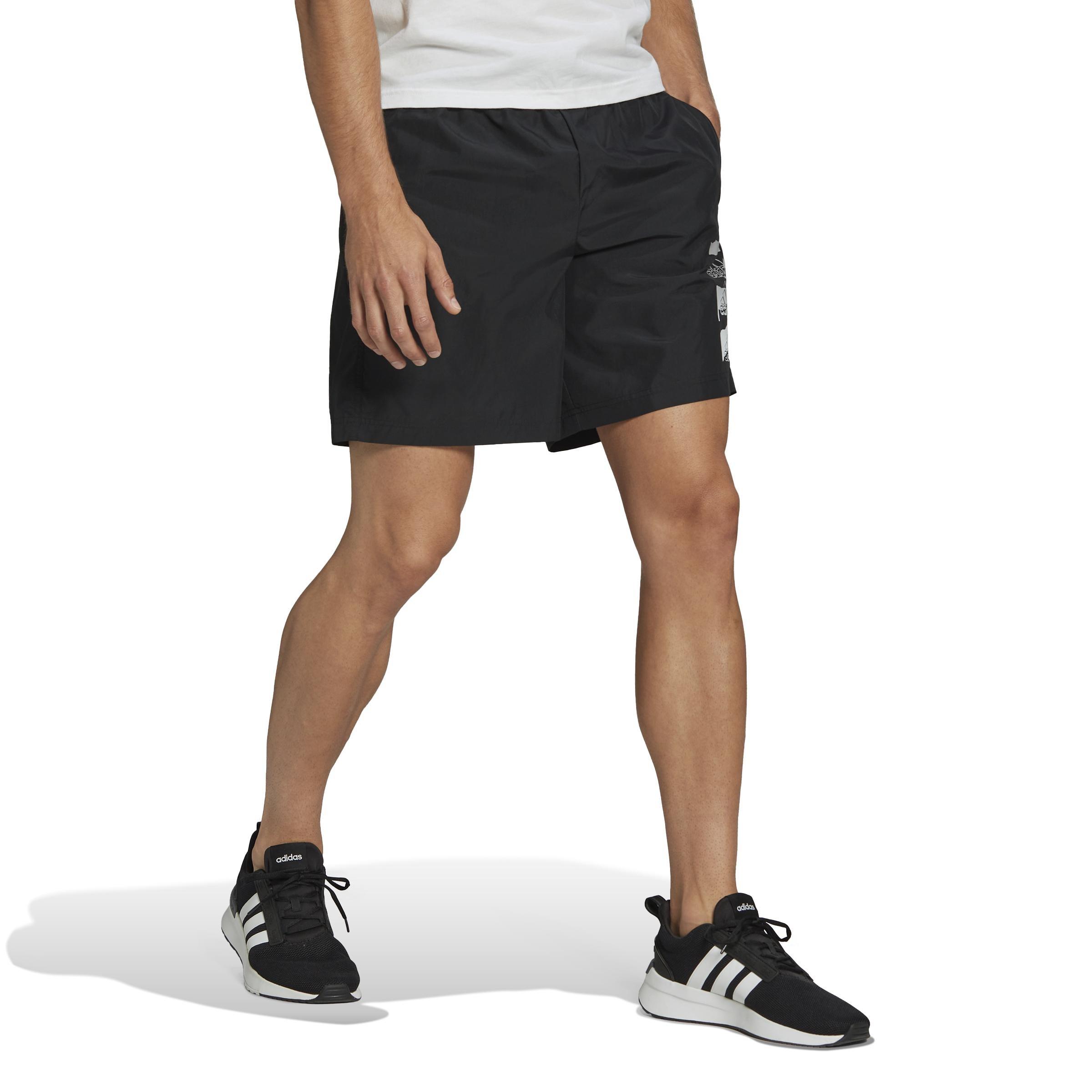 Essentials BrandLove Chelsea Woven Shorts, Black, A901_ONE, large image number 12