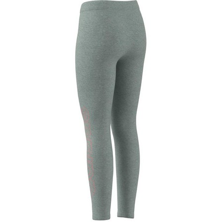 Kids Girls Adidas Essentials Linear Leggings, Grey, A901_ONE, large image number 7