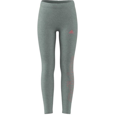 Kids Girls Adidas Essentials Linear Leggings, Grey, A901_ONE, large image number 12