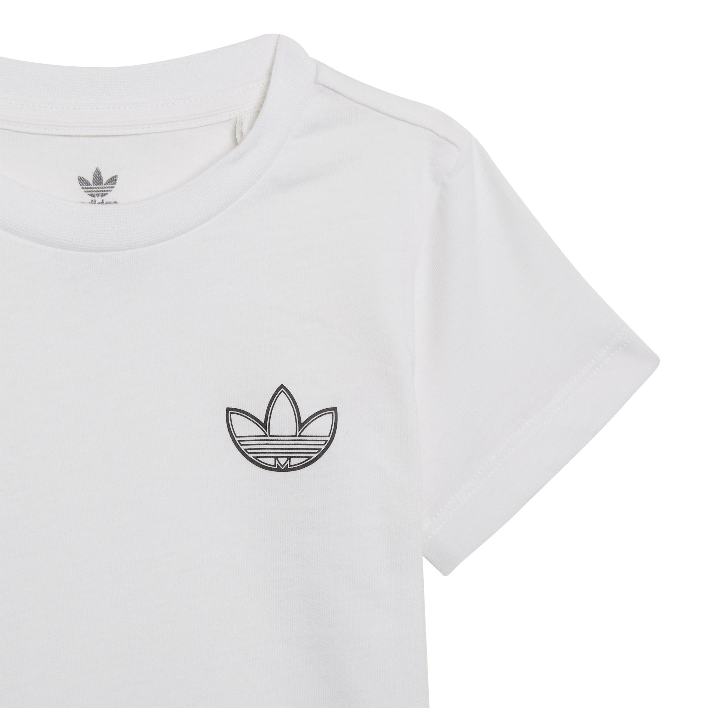 Unisex Kids Sprt Collection Shorts And Tee Set, White, A901_ONE, large image number 4