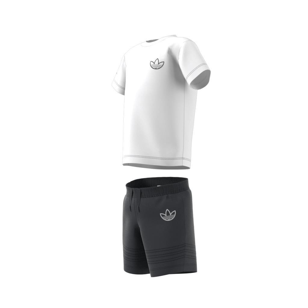 Unisex Kids Sprt Collection Shorts And Tee Set, White, , large image number 7