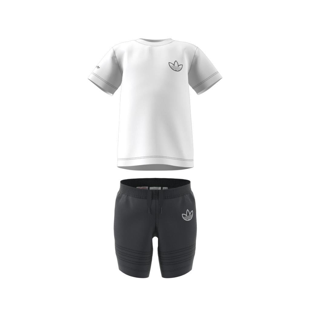 Unisex Kids Sprt Collection Shorts And Tee Set, White, , large image number 8