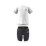Kids Unisex Adidas Sprt Collection Shorts And Tee Set, White, A901_ONE, thumbnail image number 8