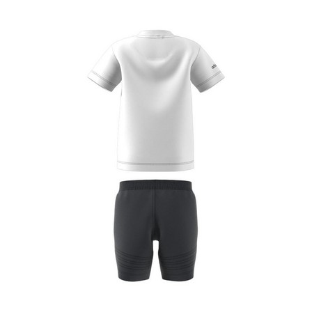 Kids Unisex Adidas Sprt Collection Shorts And Tee Set, White, A901_ONE, large image number 11
