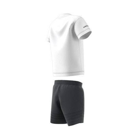 Kids Unisex Adidas Sprt Collection Shorts And Tee Set, White, A901_ONE, large image number 13