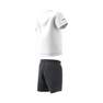 Kids Unisex Adidas Sprt Collection Shorts And Tee Set, White, A901_ONE, thumbnail image number 13
