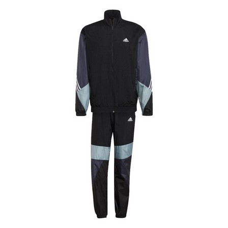 Men Future Retro Woven Tracksuit, Black, A901_ONE, large image number 1