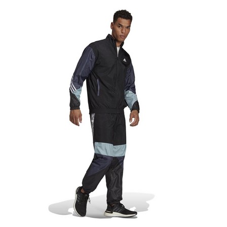 Men Future Retro Woven Tracksuit, Black, A901_ONE, large image number 6