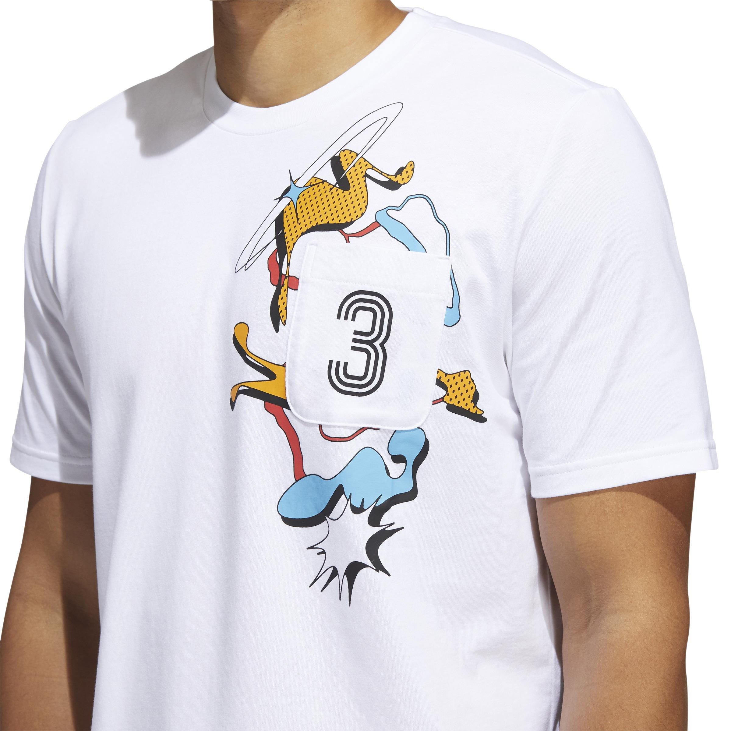 Fluid Sport Pocket Graphic T-Shirt, White, , large image number 3