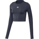 Aeroknit Seamless Fitted Cropped Long-Sleeve Top, Blue, A901_ONE, large image number 14